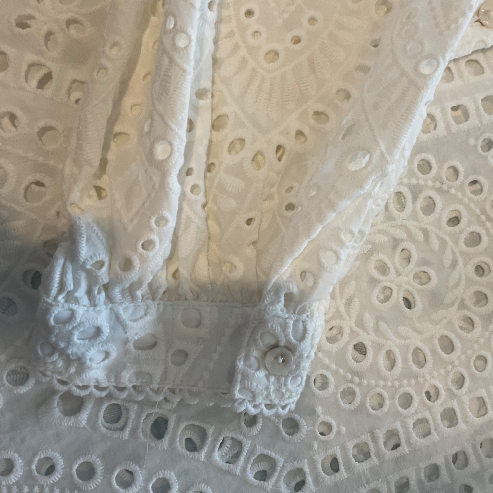White Eyelet Blouse - Picture 5 of 6